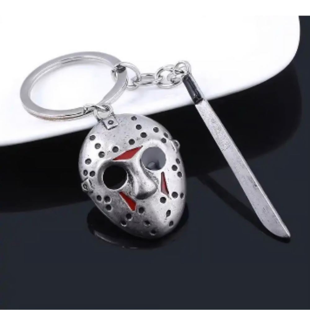 Sterling silver Friday the 13th keychain